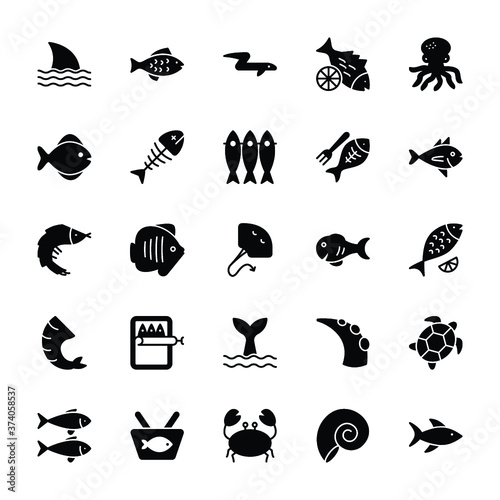 Seafood‌ ‌icons‌ ‌
