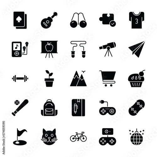 Hobbies Glyph icons
