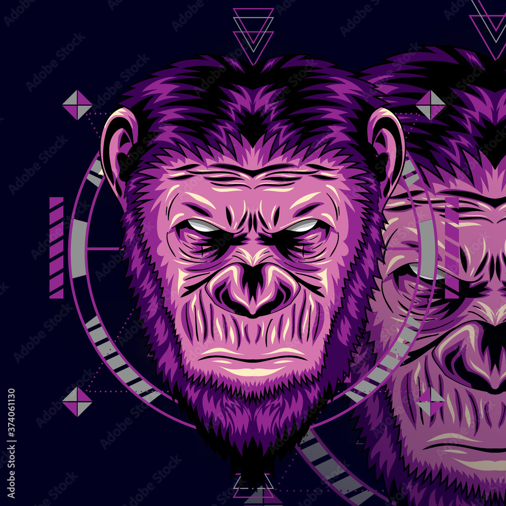 Apes kong monkey icon head
