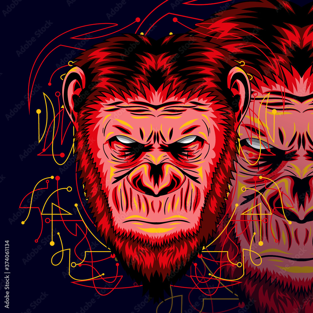 Apes kong monkey fire