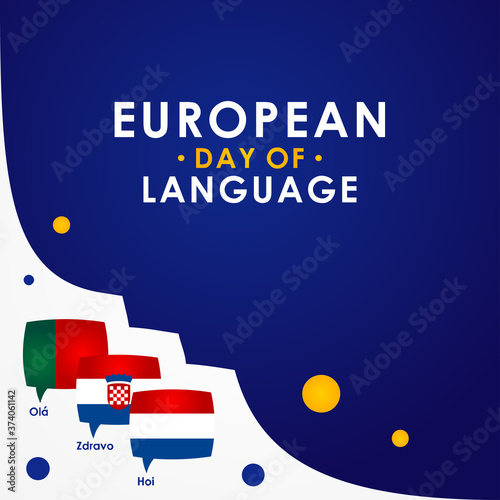 European Day Of Language Vector Design Illustration
