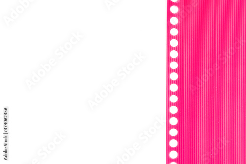 notepad cover perforation background texture. Vertical top view
