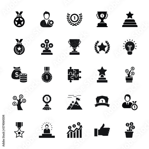 Success and Championship Solid Icons Pack