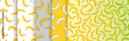 Bananas pattern background vector illustration 