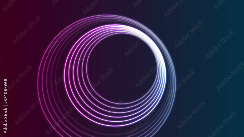 Colorful neon glowing circles abstract background Colorful neon glowing circles abstract background