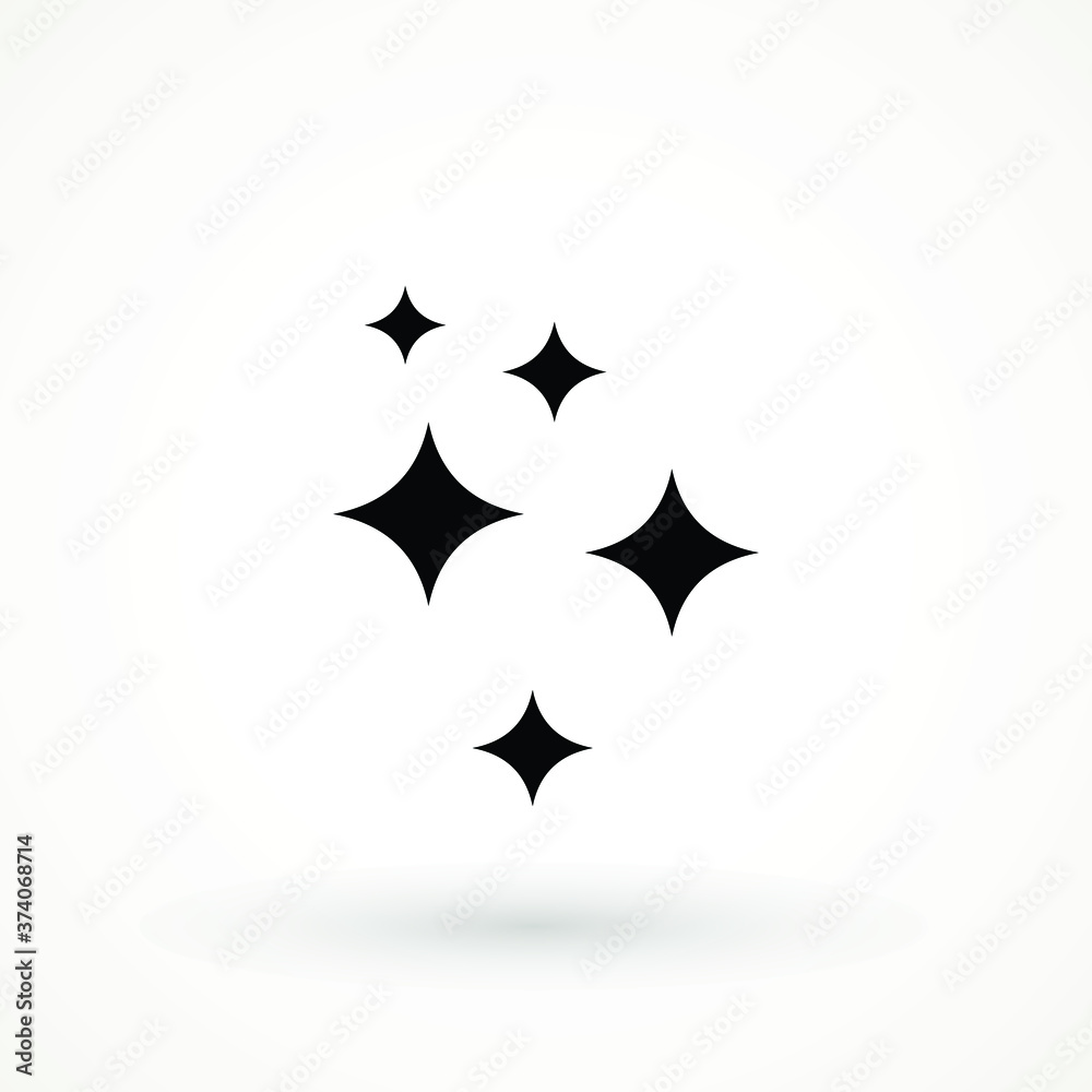 Shine icon, Clean star icon sparkling twinkling sparkles symbol Sparkle simple design Stars sign isolated on white background Shine icon, Clean star icon sparkling twinkling sparkles symbol Sparkle simple design Stars sign isolated on white background