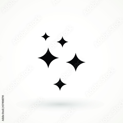 Shine icon  Clean star icon sparkling twinkling sparkles symbol Sparkle simple design Stars sign isolated on white background 