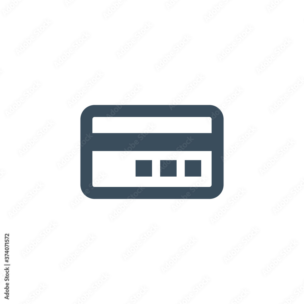 Credit card icon. Payment by credit card symbol. Vector illustration