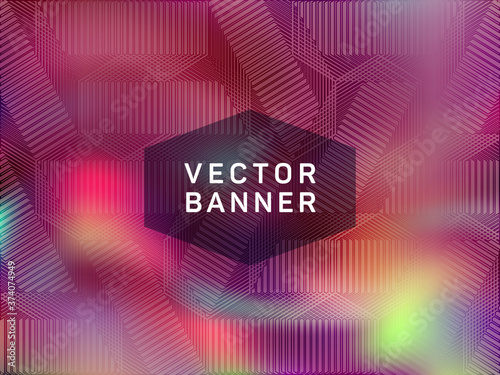 banner fluid holographic gradient vector design.