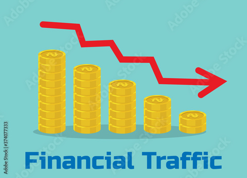 Finance performance of return on investment ROI concept with arrow. income salary rate increase. business profit growth margin revenue. cost sale icon. dollar symbol flat style vector illustration
