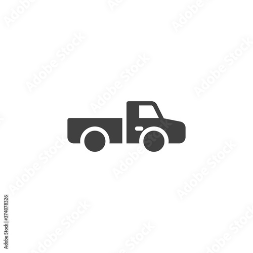 Pickup truck vector icon. filled flat sign for mobile concept and web design. suv truck glyph icon. Symbol, logo illustration. Vector graphics