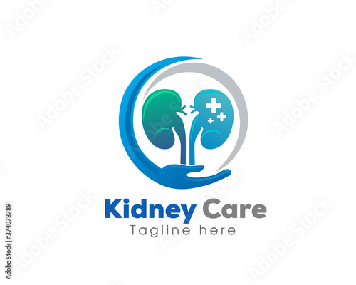 circle kidney health care logo, symbol, icon design template