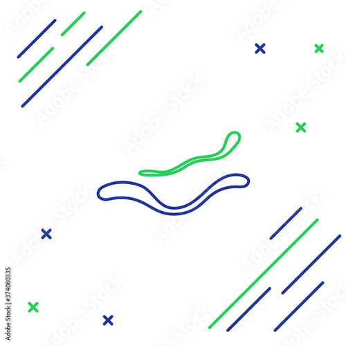 Line Ebola virus disease icon isolated on white background. Colorful outline concept. Vector.