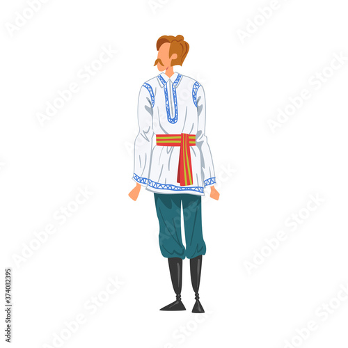 Man in Polland National lothing, Male Representative of Country in Traditional Outfit of Nation Cartoon Style Vector Illustration