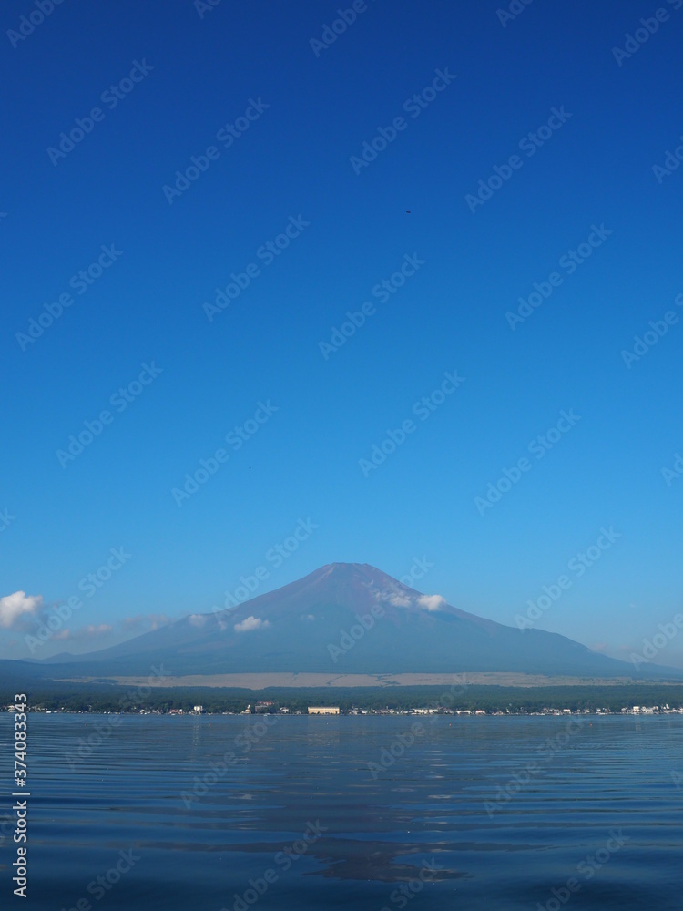 Mt. Fuji and lake yamanakako in Japan