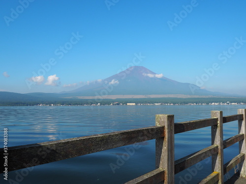 Mt. Fuji and lake yamanakako in Japan