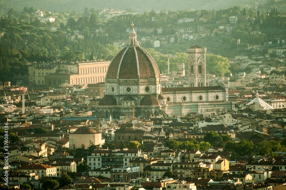 Italia, Toscana, Firenze, veduta della cattedrale e città.
