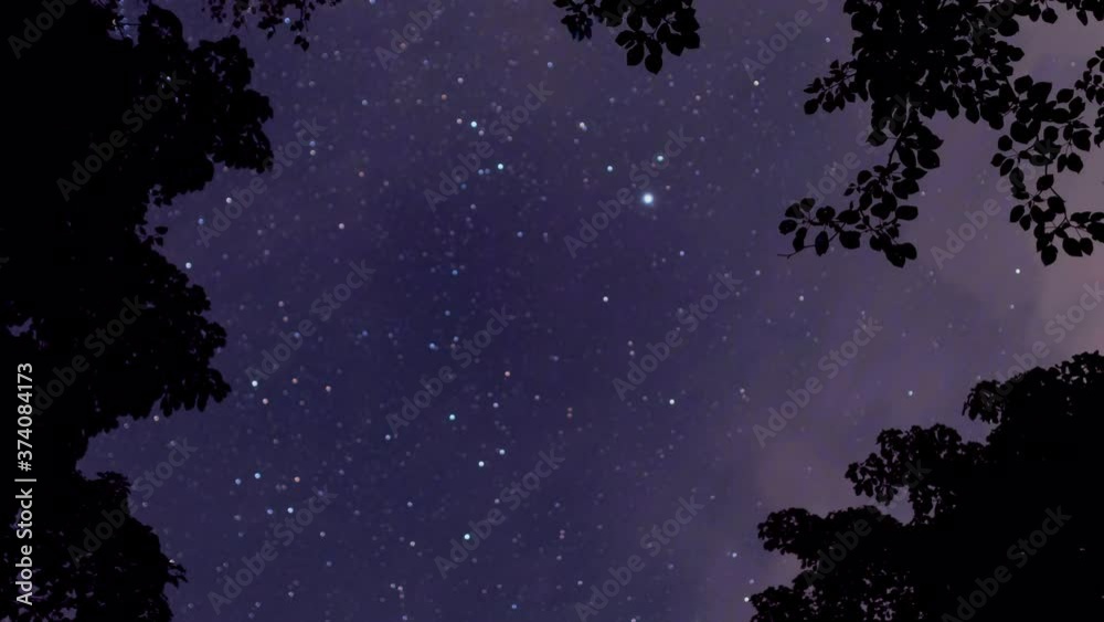 Looking up the Starry Sky at Night (Time Lapse/Zoom Out) Looking up the Starry Sky at Night (Time Lapse/Zoom Out)