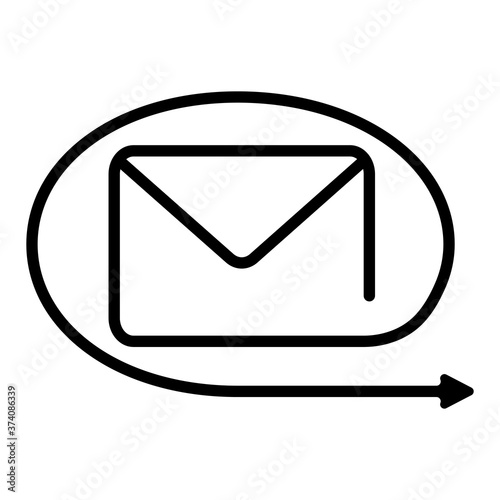 Symbol icon forwarding messages, redirection, vector icon icon redirect, reroute sending messages to another recipient, resend