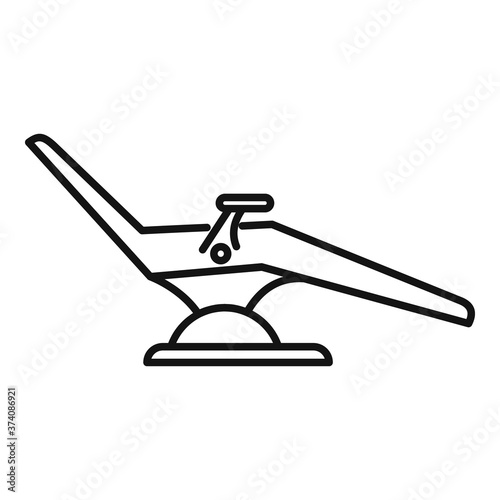 Dentist armchair icon. Outline dentist armchair vector icon for web design isolated on white background
