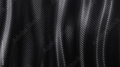 Wave carbon texture pattern seamless motion loop. 3D animation