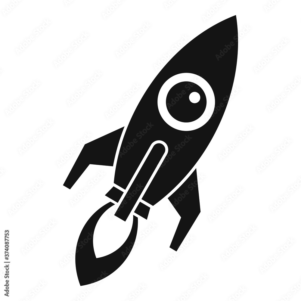 Rocket mission icon. Simple illustration of rocket mission vector icon for web design isolated on white background Rocket mission icon. Simple illustration of rocket mission vector icon for web design isolated on white background