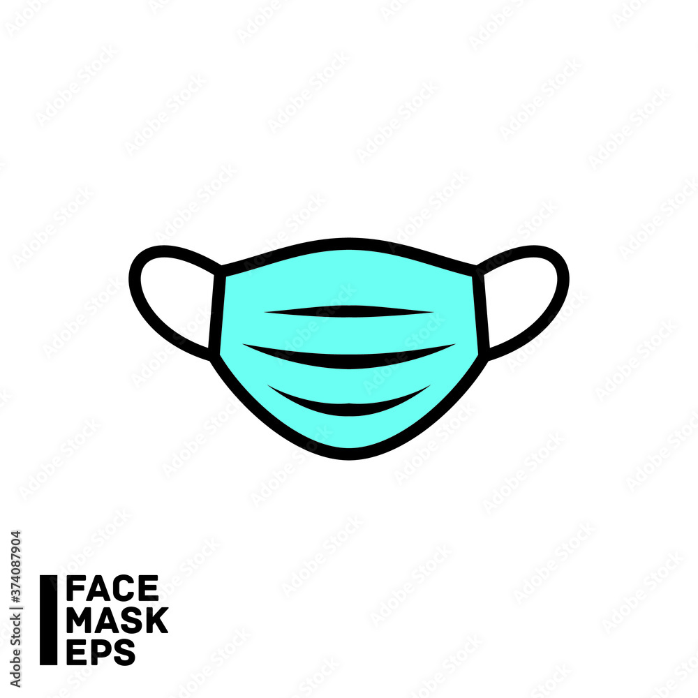 face mask symbol, icon vector eps