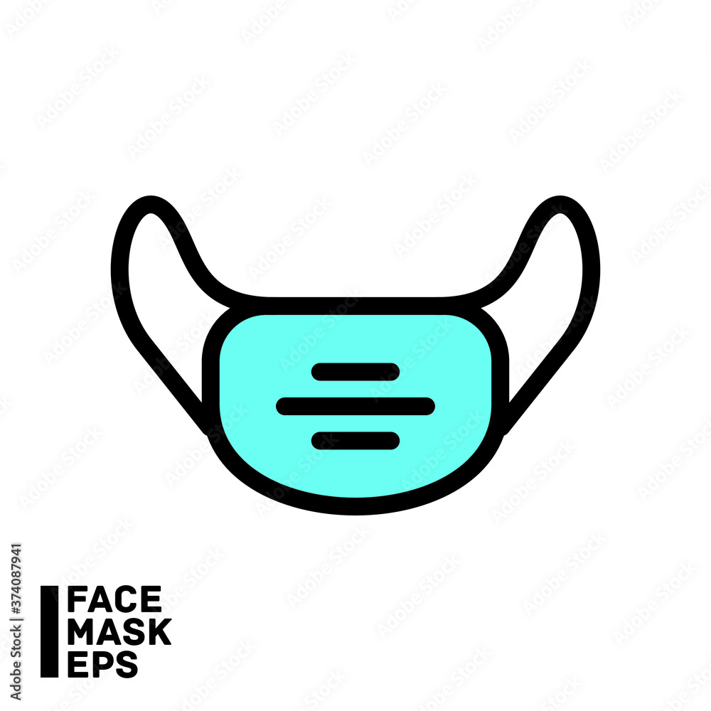 face mask symbol, icon vector eps face mask symbol, icon vector eps