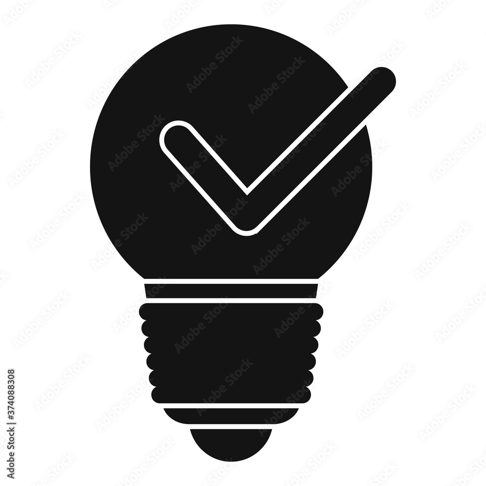 Bulb idea mission icon. Simple illustration of bulb idea mission vector icon for web design isolated on white background Bulb idea mission icon. Simple illustration of bulb idea mission vector icon for web design isolated on white background