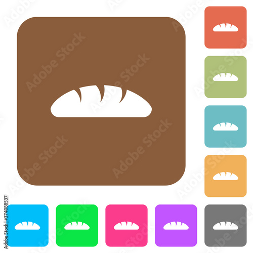 Bread rounded square flat icons