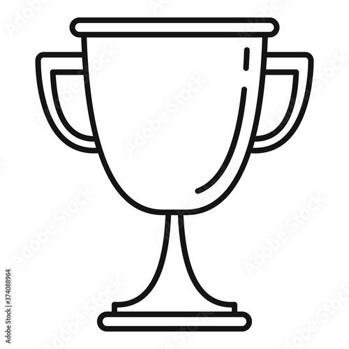 Mission gold cup icon. Outline mission gold cup vector icon for web design isolated on white background