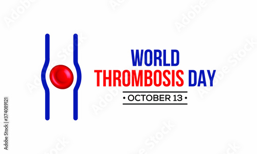 Vector illustration on the theme of World Thrombosis day observed each year on October 13th across the globe.
