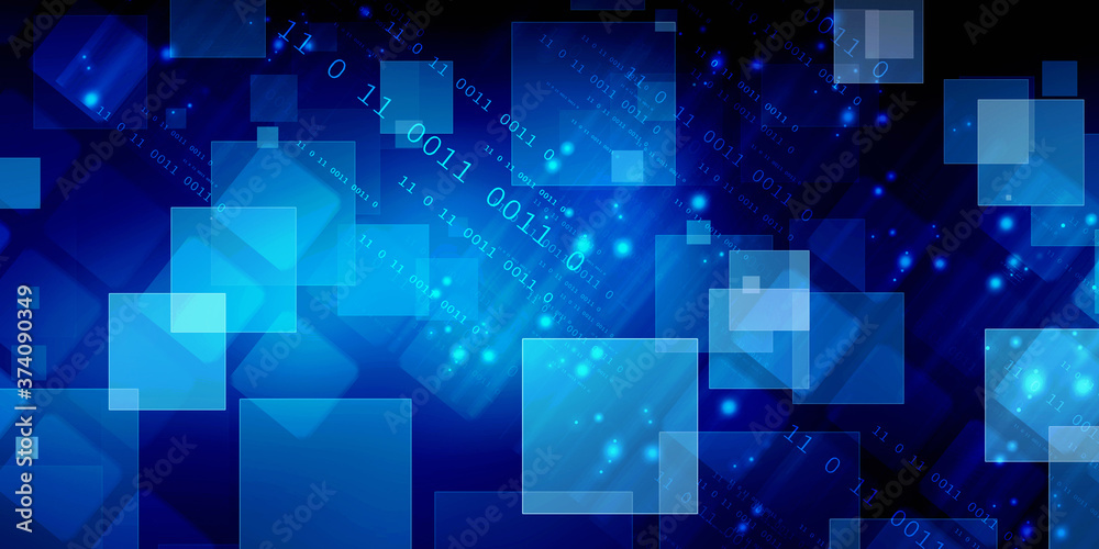 2d illustration abstract digital binary data on computer screen 2d illustration abstract digital binary data on computer screen
