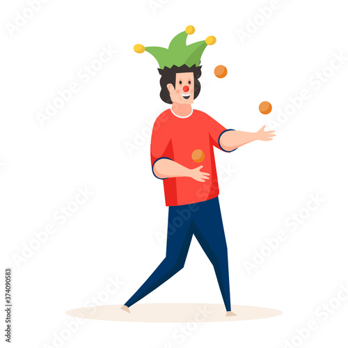 
A man with jester hat symbolising joker 
