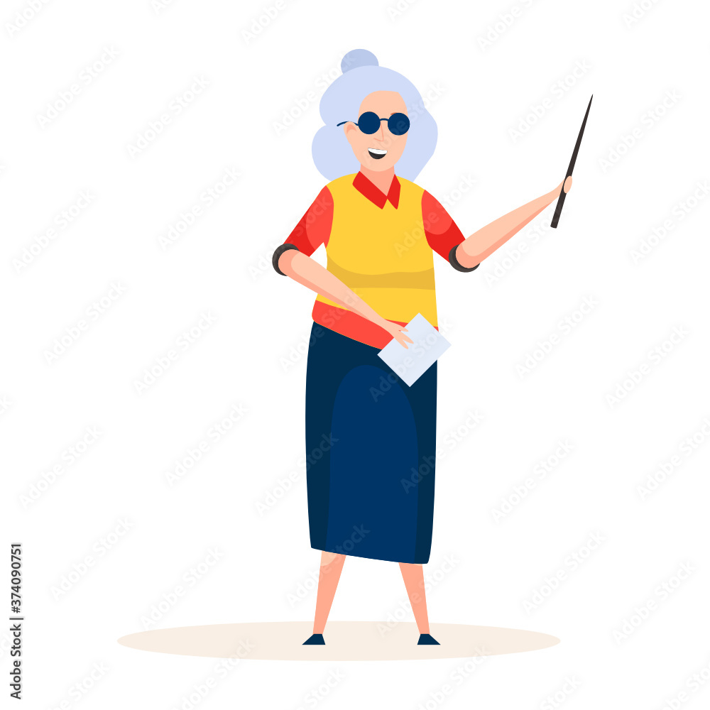 An old school principal vector design, senior citizen
An old school principal vector design, senior citizen