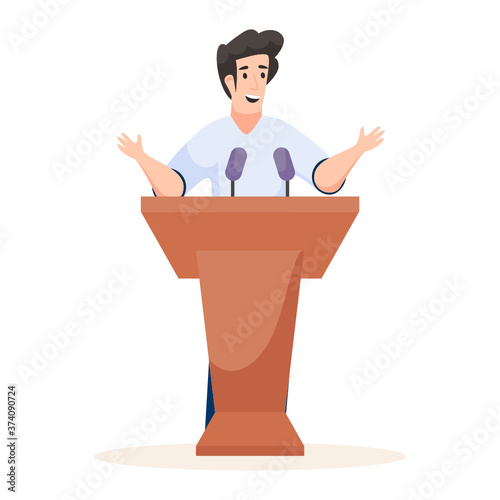 
Flat vector design of politician 
