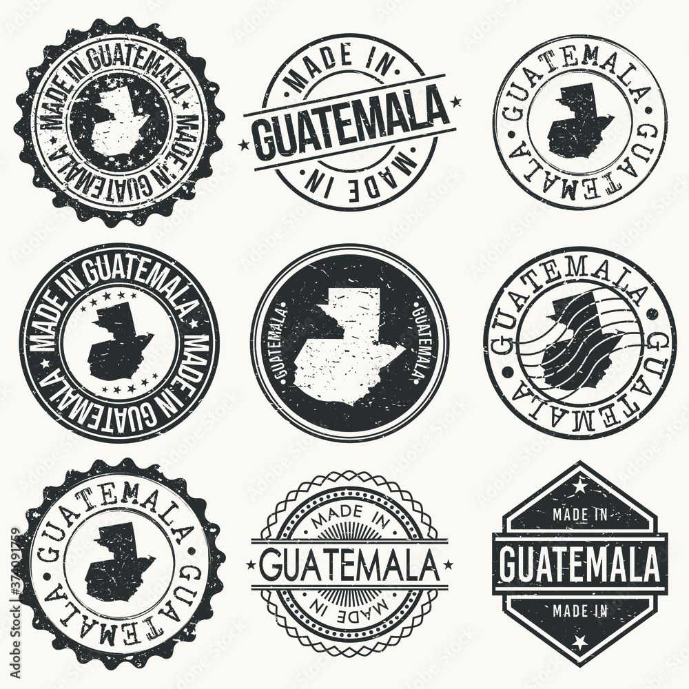 Guatemala Travel Stamp Made In Product Stamp Logo Icon Symbol Design Insignia.