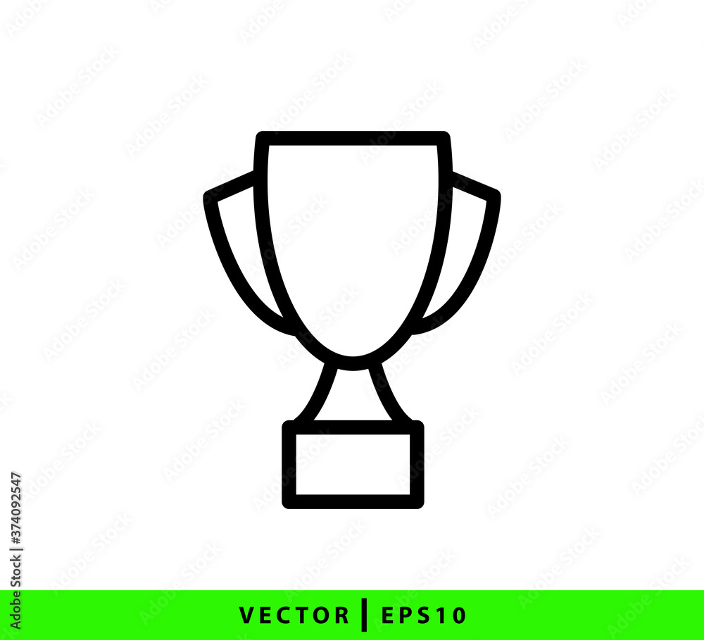 Trophy icon vector logo design template Trophy icon vector logo design template