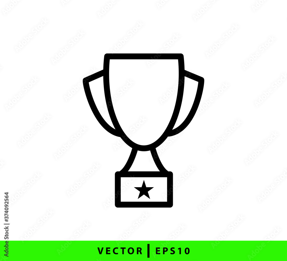 Trophy icon vector logo design template Trophy icon vector logo design template