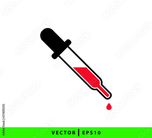 Pipette icon vector logo design template