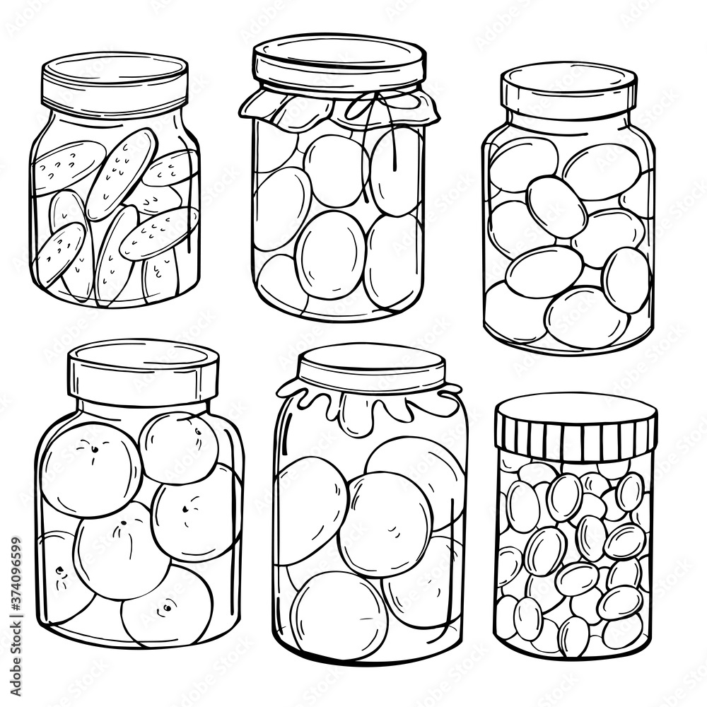 Fig jam glass jar drawing fruit jelly an Vector Image  Fig drawing  Drawings Fig