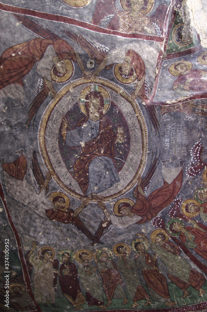 Pantocrator en la iglesia Kirk Dam alti Kilise(iglesia de san Jorge).Belisirma. Valle de Ihlara.Capadocia.Turquia.