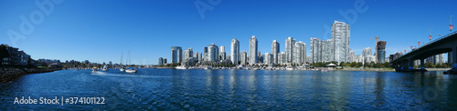 Panoramic skyline of Vancouver City