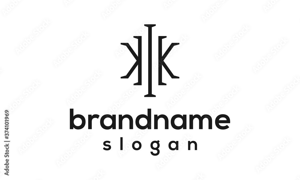 Letter KK logo design vector