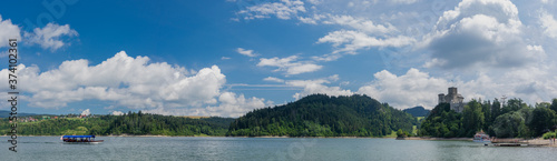 Obraz na płótnie Panorama plaża Niedzica w salonie