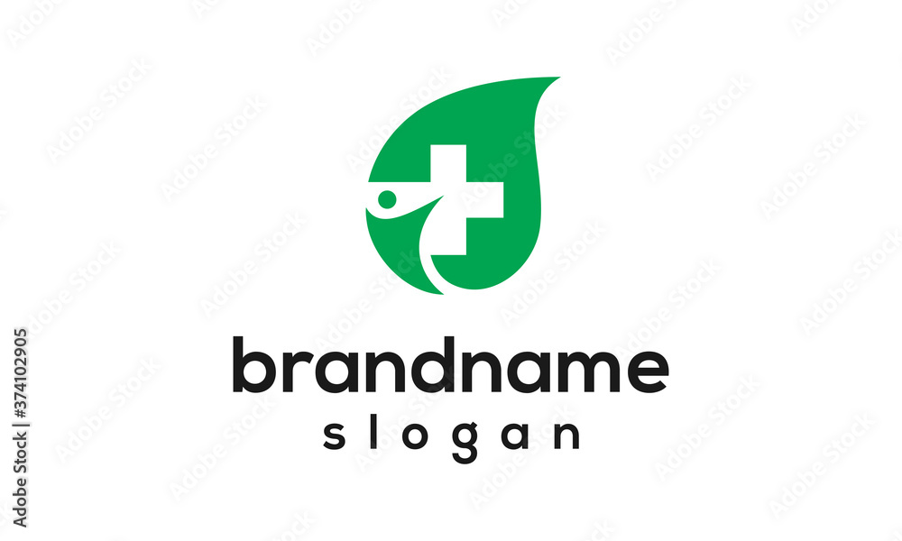 Leaf health logo design vector Leaf health logo design vector