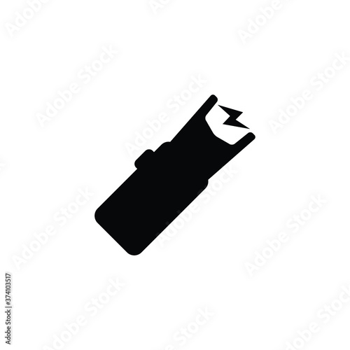 Electric shock equipment icon vector isolated on white