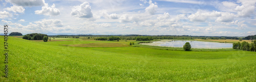 Panorama of the Ibmer Moor and the Seeleiten Lake in Upper Austria