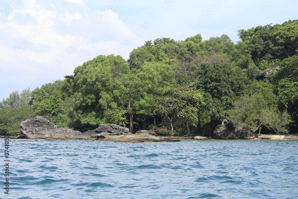 tropical island in the sea