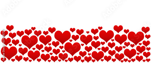 Red Hearts Texture White Background 